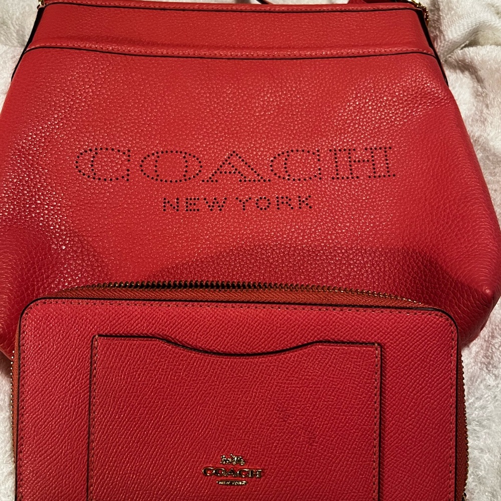 Coach Vibrant Red Shoulder Bag
